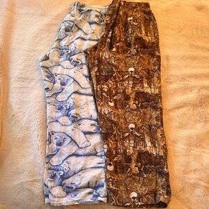 2 Pack Pajamas Men's Large Animal - Deer - Polarbear